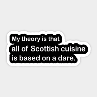 Scottish Cuisine Sticker